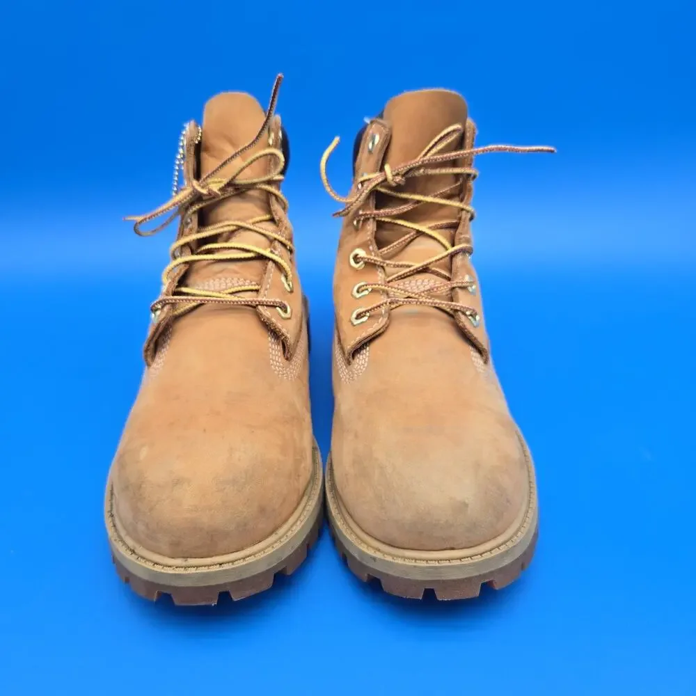 Timberland 6 Inch Premium Waterproof Boots Junior 7 Wheat Nubuck 12909
